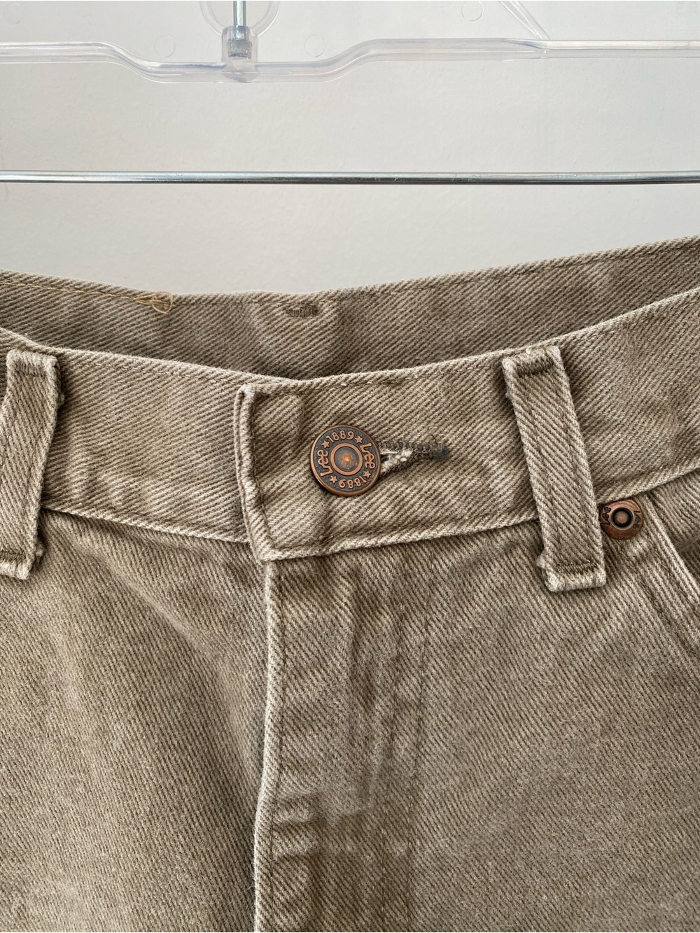 Vtg 90s Womens Sz 30 Lee Brown Denim Shorts Union Made In the USA 100% Cotton - Picture 4 of 6